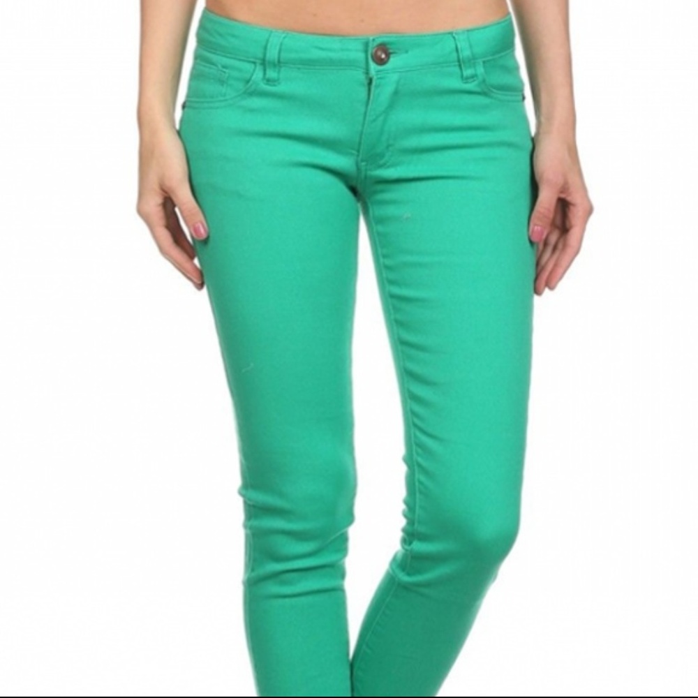 ☘️Emperial Green Skinny Jeans